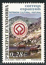 Serie sellos Andorra 327. Patrimonio cultural y natural