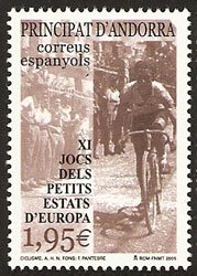 Serie sellos Andorra 330. XI Juegos Estados Pequeños Europa
