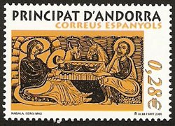 Serie sellos Andorra 333. Navidad