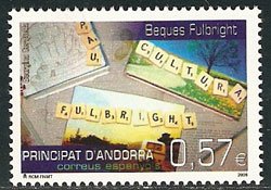Serie sellos Andorra 340. Becas Fullbright