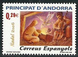 Serie sellos Andorra 342. Navidad
