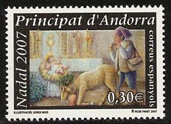 Serie sellos Andorra 351. Navidad
