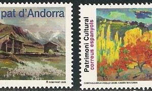 Serie sellos Andorra 369-70. Patrimonio Cultural