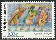 Serie sellos Andorra 371. Navidad
