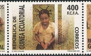 Sellos Guinea Ec. 401-03.El niño africano