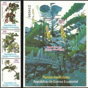 Sellos Guinea Ec. 418-21.Plantas medicinales 2009