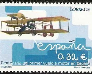4503.Cent. del primer vuelo a motor en España