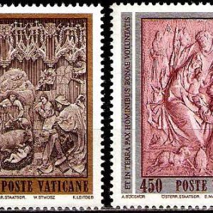 Serie sellos Vaticano 0737-38. Navidad