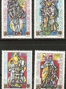 Serie sellos Vaticano 0980-83. Año Internacional de la familia