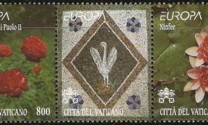 Serie sellos Vaticano 1127-28. Europa