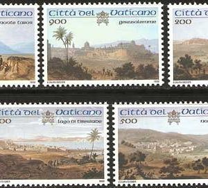 Serie sellos Vaticano 1142-46. Santos lugares de Palestina