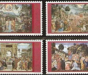 Serie sellos Vaticano 1220-23. Restauración Capilla Sixtina