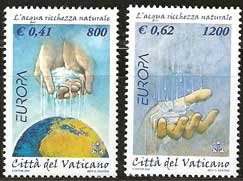 Serie sellos Vaticano 1230A-B. Europa