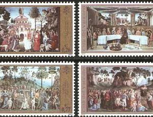 Serie sellos Vaticano 1266-69. Restauración Capilla Sixtina