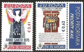 Serie sellos Vaticano 1314-15. Europa