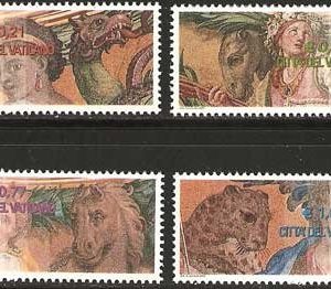 Serie sellos Vaticano 1318-21. Arte. Basílica del Vaticano