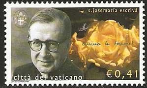 Serie sellos Vaticano 1323. Homenaje a Escrivá de Balaguer