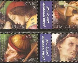 Serie sellos Vaticano 1370-73. El «Perugino» del Papa