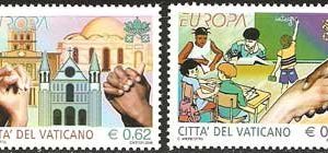 Serie sellos Vaticano 1396-97. Europa
