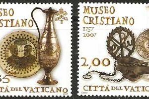 Serie sellos Vaticano 1431-32. 250º Aniv. del Museo Cristiano
