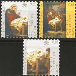 Serie sellos Vaticano 1451-53. Navidad