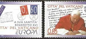 Serie sellos Vaticano 1454-55. Europa