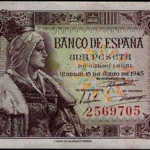 Billete Estado Español 0001 peseta Madrid 1945 SC- SIN SERIE