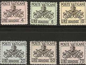 Serie sellos Vaticano Tasa 19-24
