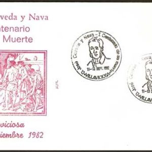 0219.Matasellos José Caveda y Nava (Villaviciosa-11-13/09/82)