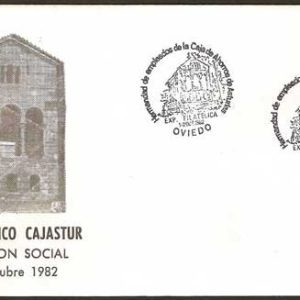 0222. Matasellos Hermandad de empleados de Cajastur(Oviedo-1982)