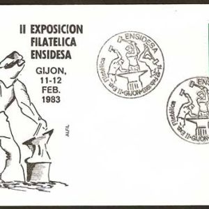0229. Matasellos II Exp. Filatélica ENSIDESA (Gijón-11-12/02/83)