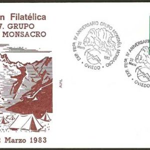 0230.Matasellos Aniv. Grupo Montaña Monsacro (Oviedo- 22/03/83)