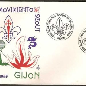 0235. Matasellos Exp. Filatélica Temática Scout (Gijón- 1983)