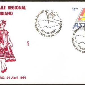 0249. Matasellos Baile Regional Asturiano (Pola de Siero – 1984)