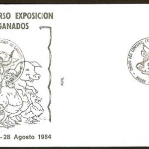 0257. Matasellos CII Concurso Exposición de Ganado (Avilés-1984)