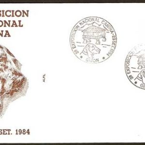 0259.Matasellos 3ª Exp. Nacional Canina (Gijón – 23/09/84)