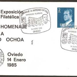 0267.Matasellos Exp. Homenaje a Antonio Ochoa(Oviedo – 14/01/85)