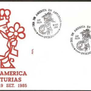 0276.Matasellos Día de América en Asturias (Oviedo – 1985)