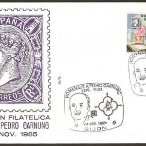 0279.Matasellos Homenaje a Pedro Garnung(Gijón-14/11/85)