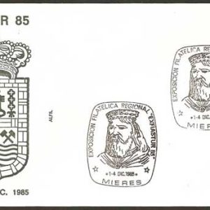 0281.Matasellos Exfiastur 85 (Mieres – 1-4/12/85)