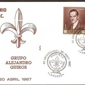 0297.Matasellos XV Aniversario Scouts (Langreo – 20/04/87)