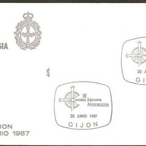0303.Matasellos XI Congreso Microbiología (Gijón – 26/06/87)