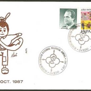 0311.Matasellos III Reunión Filatelia Juvenil (Oviedo-3/10/87)