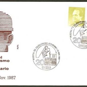 0313.Matasellos Aniversario Hunosa (Oviedo – 24/11/87)