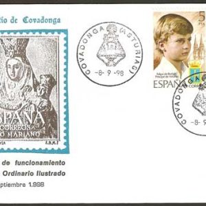 Matasello Ordinario de Covadonga (Asturias – 8/09/98)