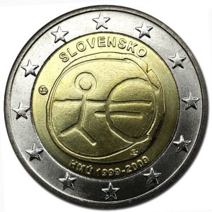 Moneda 2 euros de Eslovaquia 2009 Tema común EMU