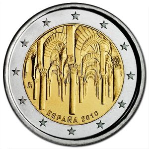 Moneda 2 euros de España 2010  Mezquita Córdoba
