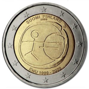 Moneda 2 euros de Finlandia 2009 Tema común EMU