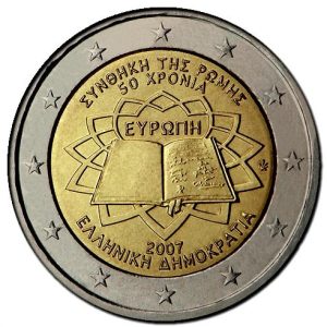 Moneda 2 euros de Grecia 2007 – Tratado Roma