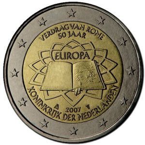 Moneda 2 euros de Holanda 2007 – Tratado Roma